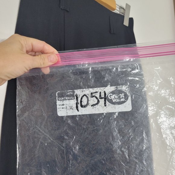 Les Belles Garconnes Vintage Classic Midi Skirt Black Casual Zip Womens Lined - Picture 13 of 15